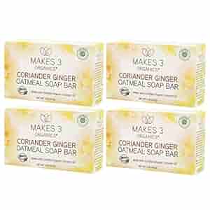 Coriander Ginger Oatmeal Bar Soap 4 Pack