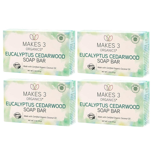 Eucalyptus Cedarwood Bar Soap 4 Pack