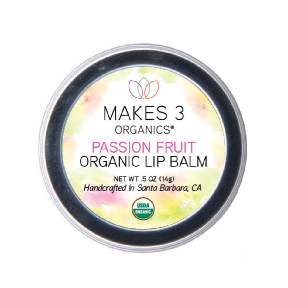 Organic Passion Fruit Lip Balm - Tin 0.5 oz.